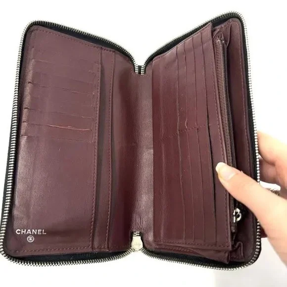 Authentic Chanel Wallet with Added Chain - Comes with Box and Card - Picture 6 of 16